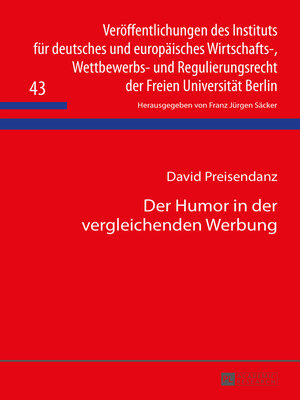 cover image of Der Humor in der vergleichenden Werbung